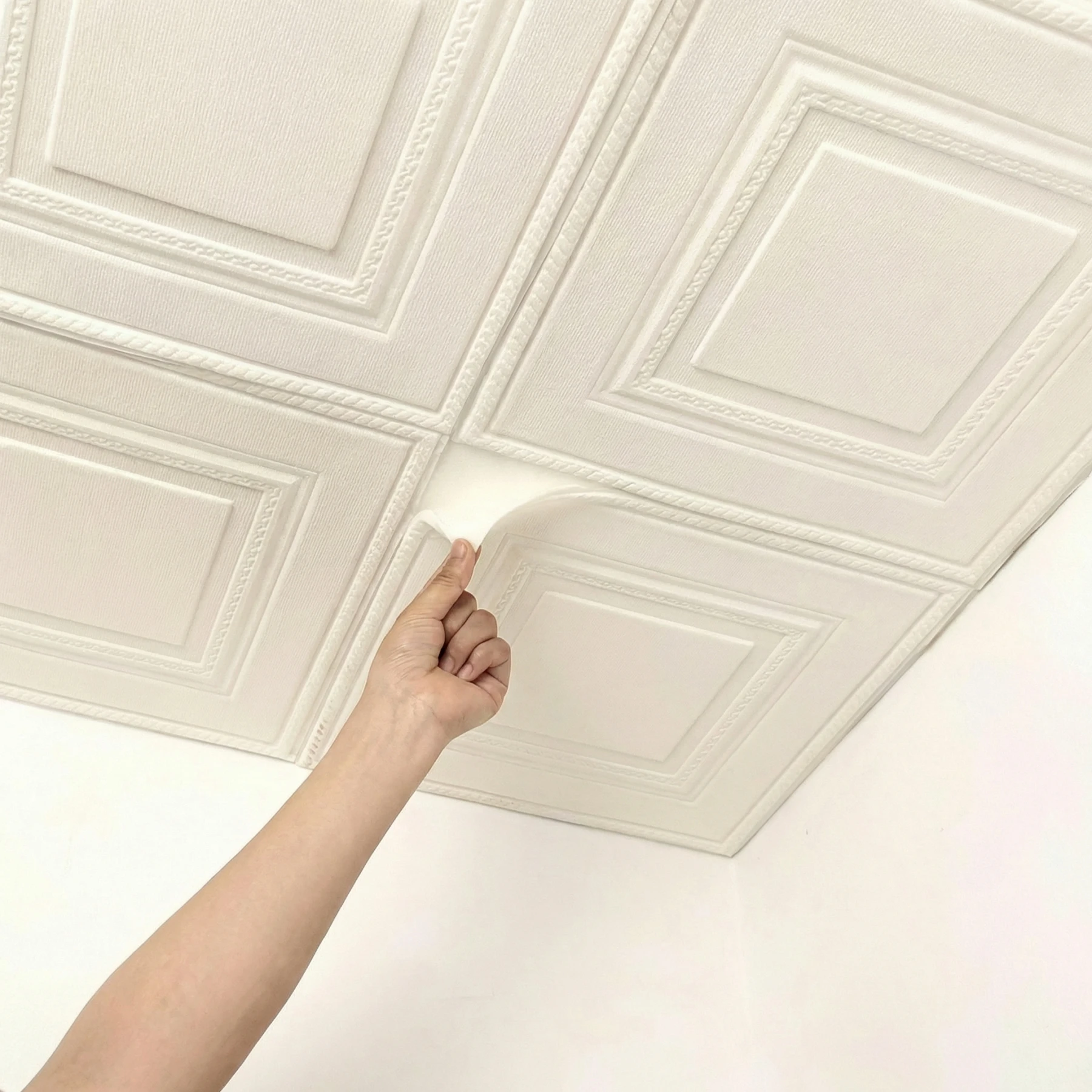 35cm*35cm 3D Room Decor Warm Decoration Self-adhesive Wall Stickers Ceiling Background Foam Waterproof Anti-collision Wallpaper